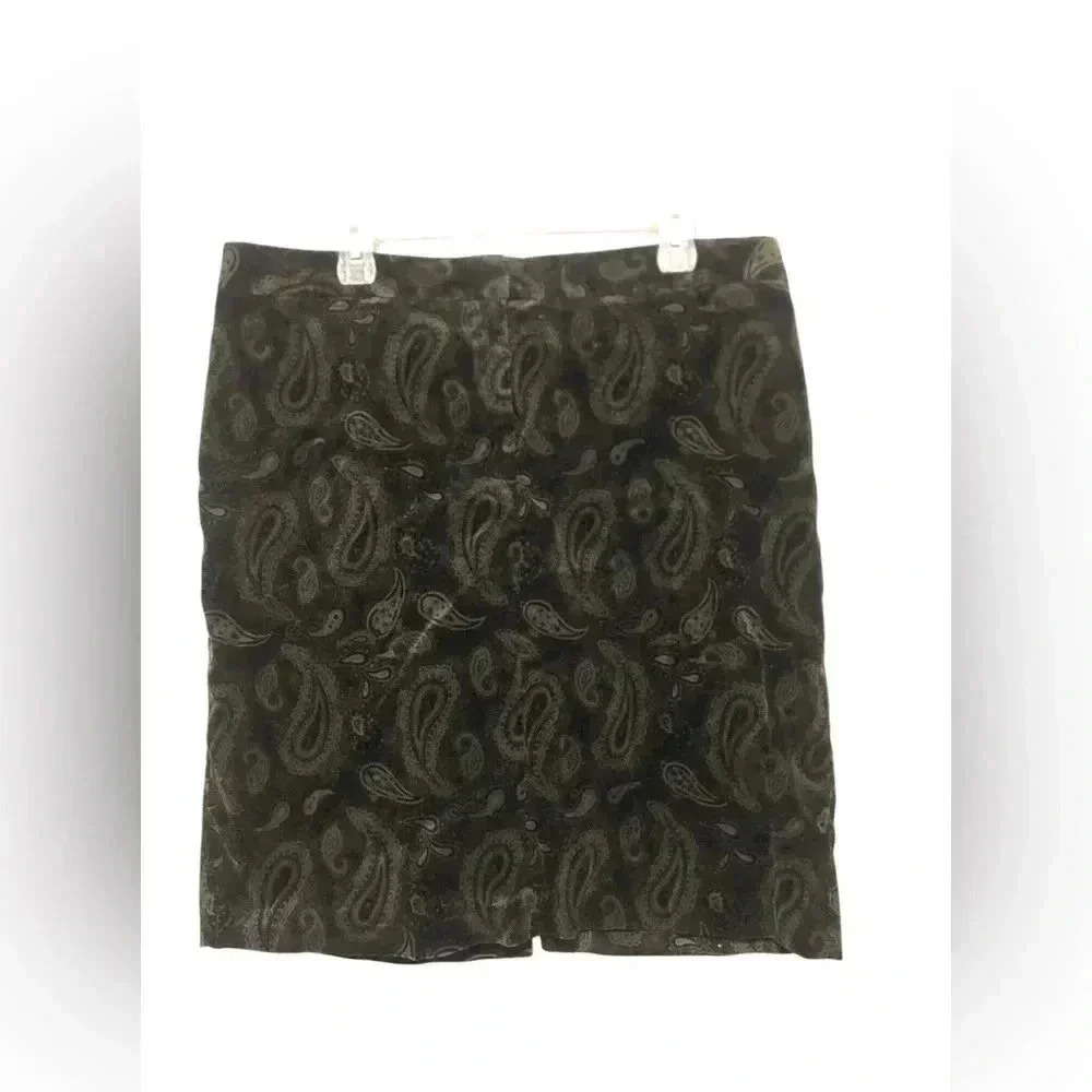Vintage Tommy Hilfiger Velvet Paisley Skirt Size 14